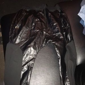 American stitch leather joggers